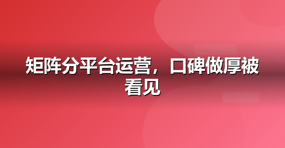 自媒体矩阵分工示意